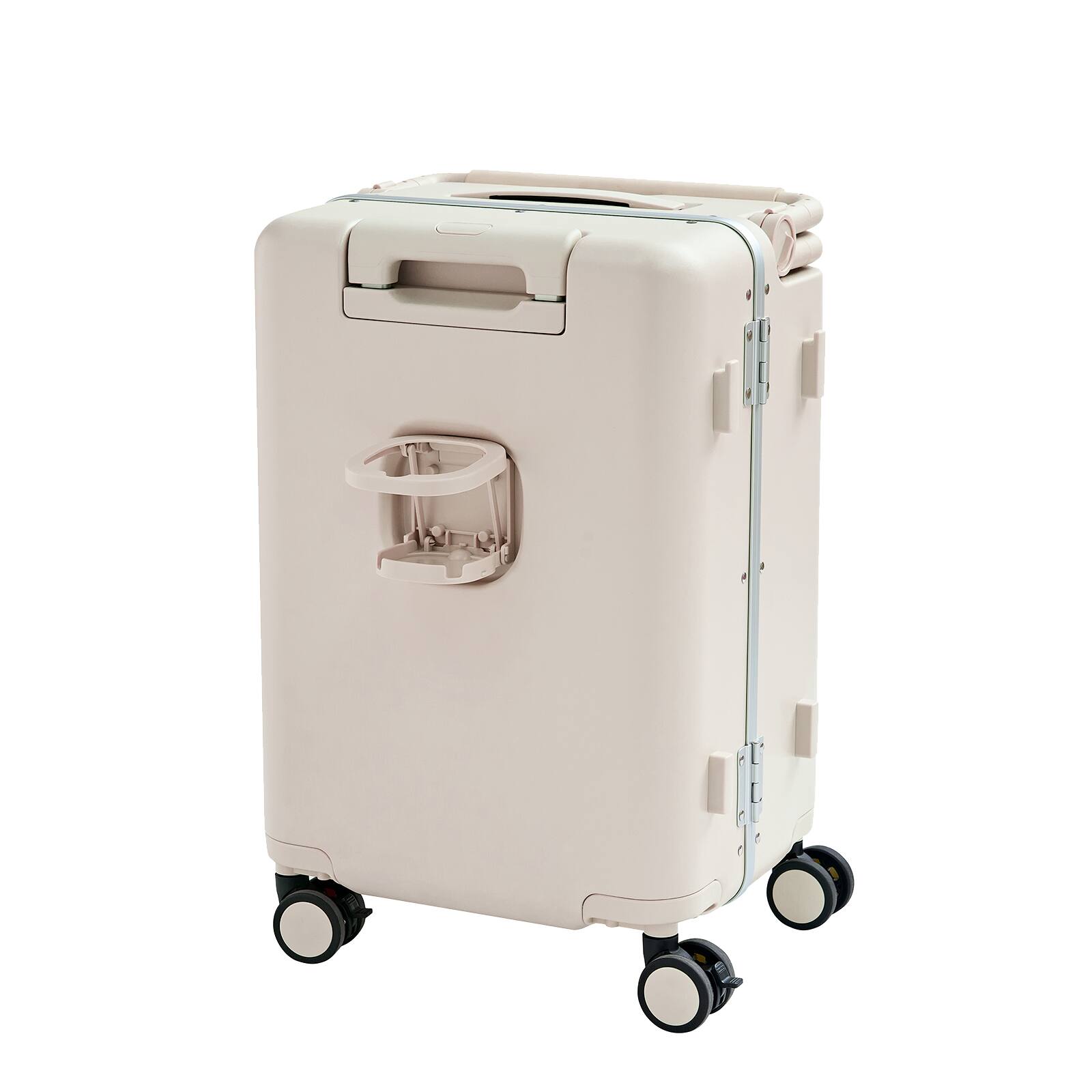Alt View 1. Circus Cirle - 20-inch lightweight carry-on suitcase - Milk coffee color.