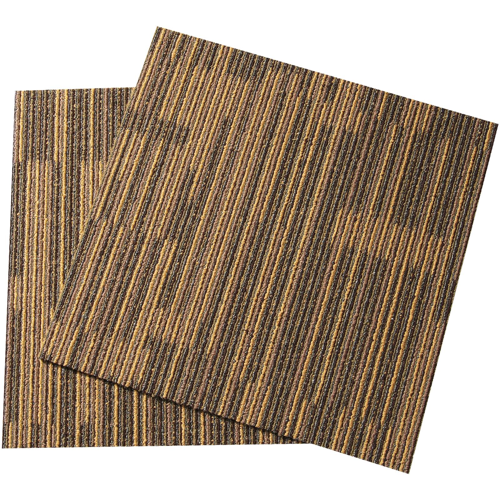 Alt View 5. VEVOR - Carpet Tiles Reusable, 20"x 20"Carpet Squares With Padding Attached, Soft Padded Carpet Tiles, Easy Install DIY - Mixed Brown.