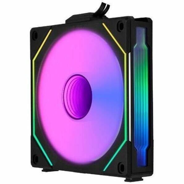 Back. Lian Li - LIAN LI UNI FAN SL INFINITY 120 RGB BLACK  REVERSE BLADE VERSION ---UF-RSLIN120-1B (No controller included) - Black.