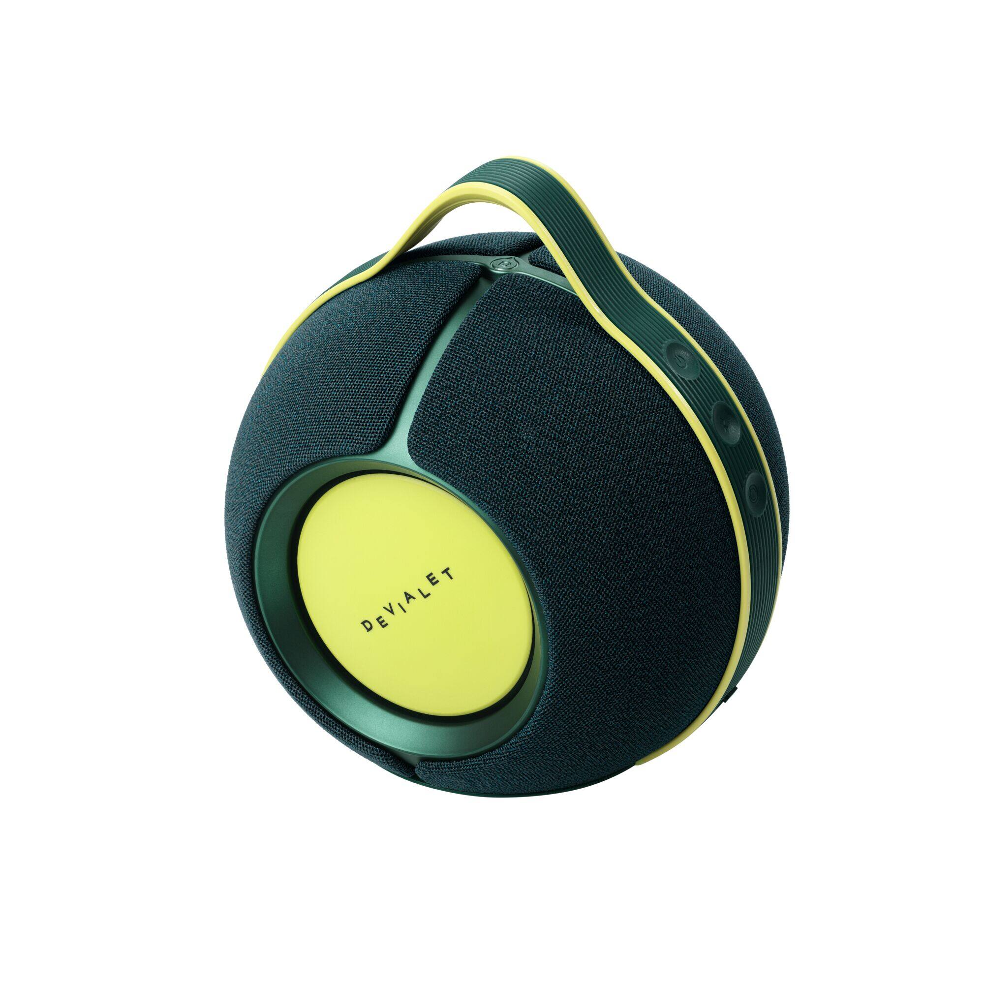 Alt View 1. Devialet - Mania Portable Bluetooth and Wi-Fi Capability Speaker (w/Cocoon Dock) - Moss Green.