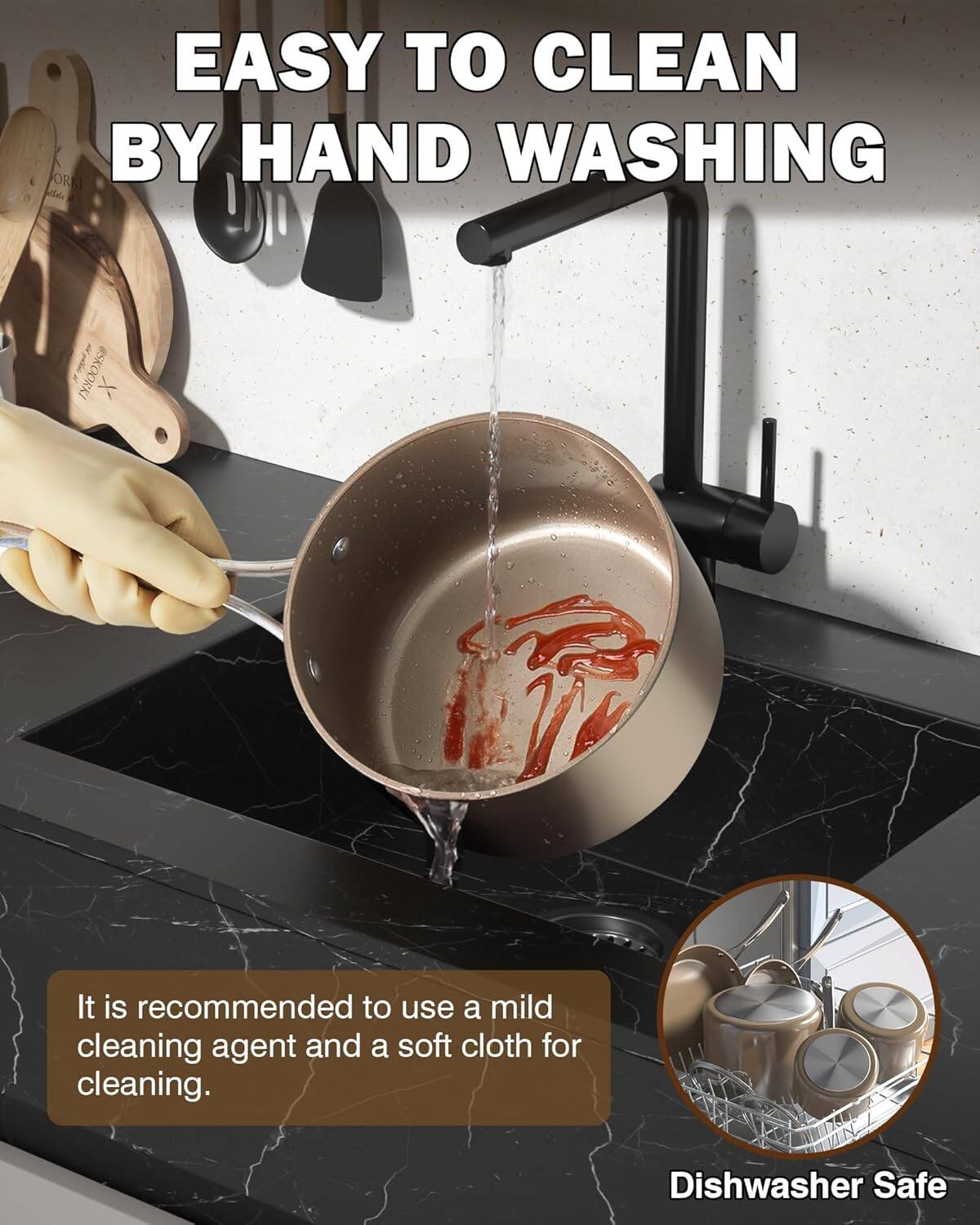 EASY TO CLEAN BY HAND WASHING

Apple @SKOORKI

It is recommended to use a mild cleaning agent and a soft cloth for cleaning.

Dishwasher Safe