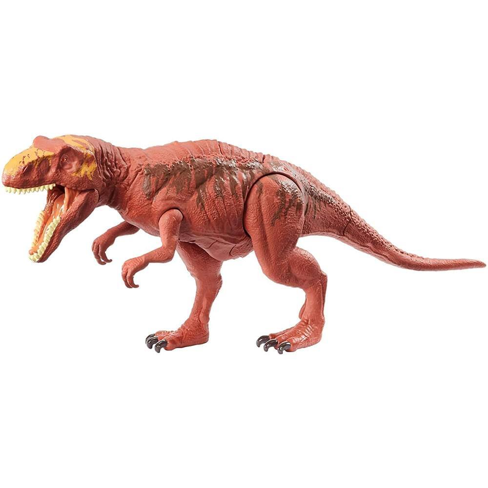 Front. Mattel - Jurassic World Roarivores Action Figure | Metriacanthosaurus - Red.