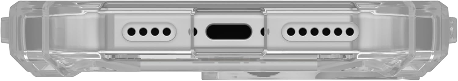 Alt View 5. UAG - UAG Designed for iPhone 16 Pro Max Case 6.9" Plasma XTE Clear/Titanium, Compatible with MagSafe Charging Rugged - Clear Titanium.