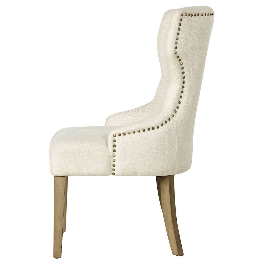 Alt View 4. Coaster Co. of America - Baney Tufted Upholstered Dining Chair Beige and Rustic Grey - Beige.
