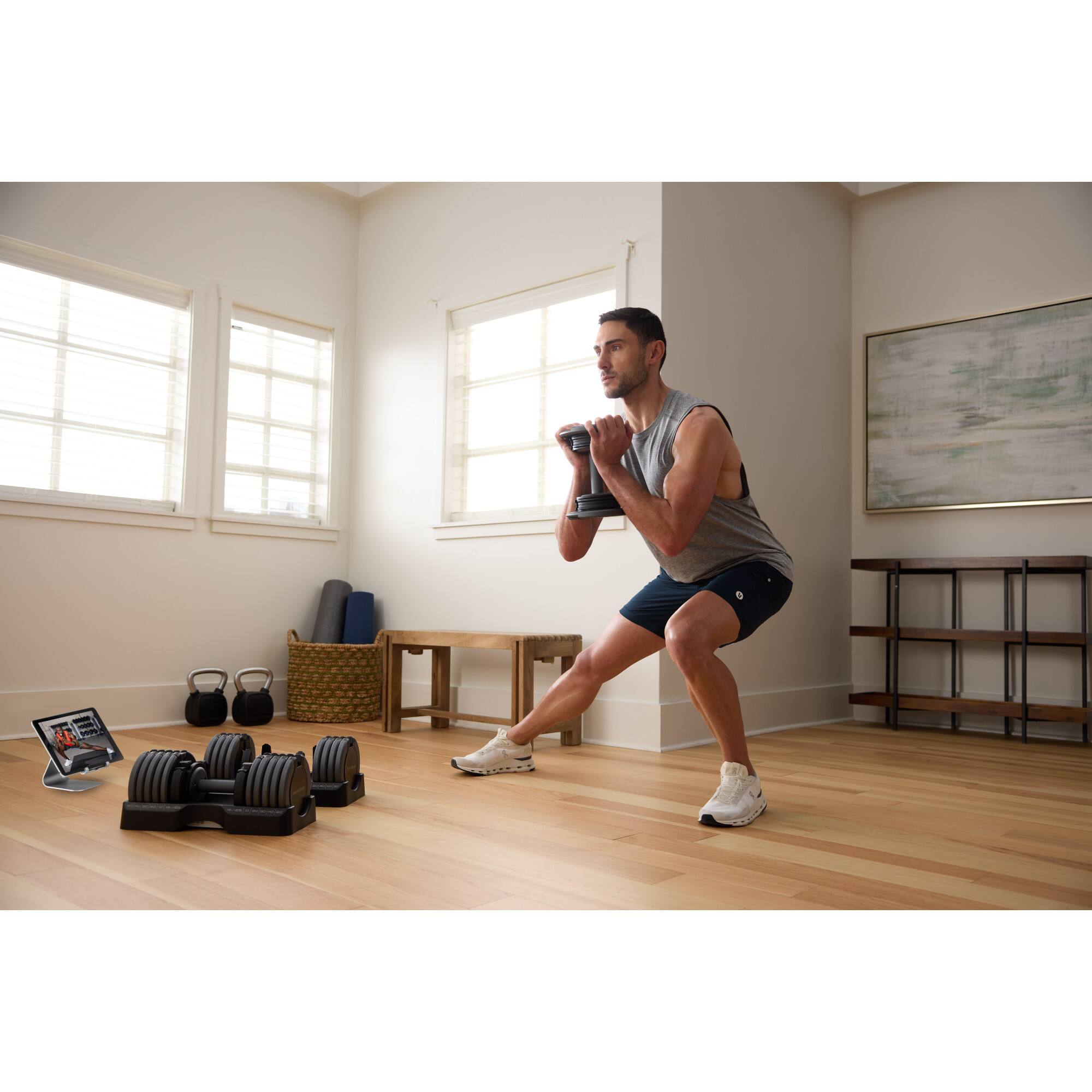 Alt View 7. NordicTrack - Single NordicTrack 55 lb. Select-A-Weight Dumbbell - Black.