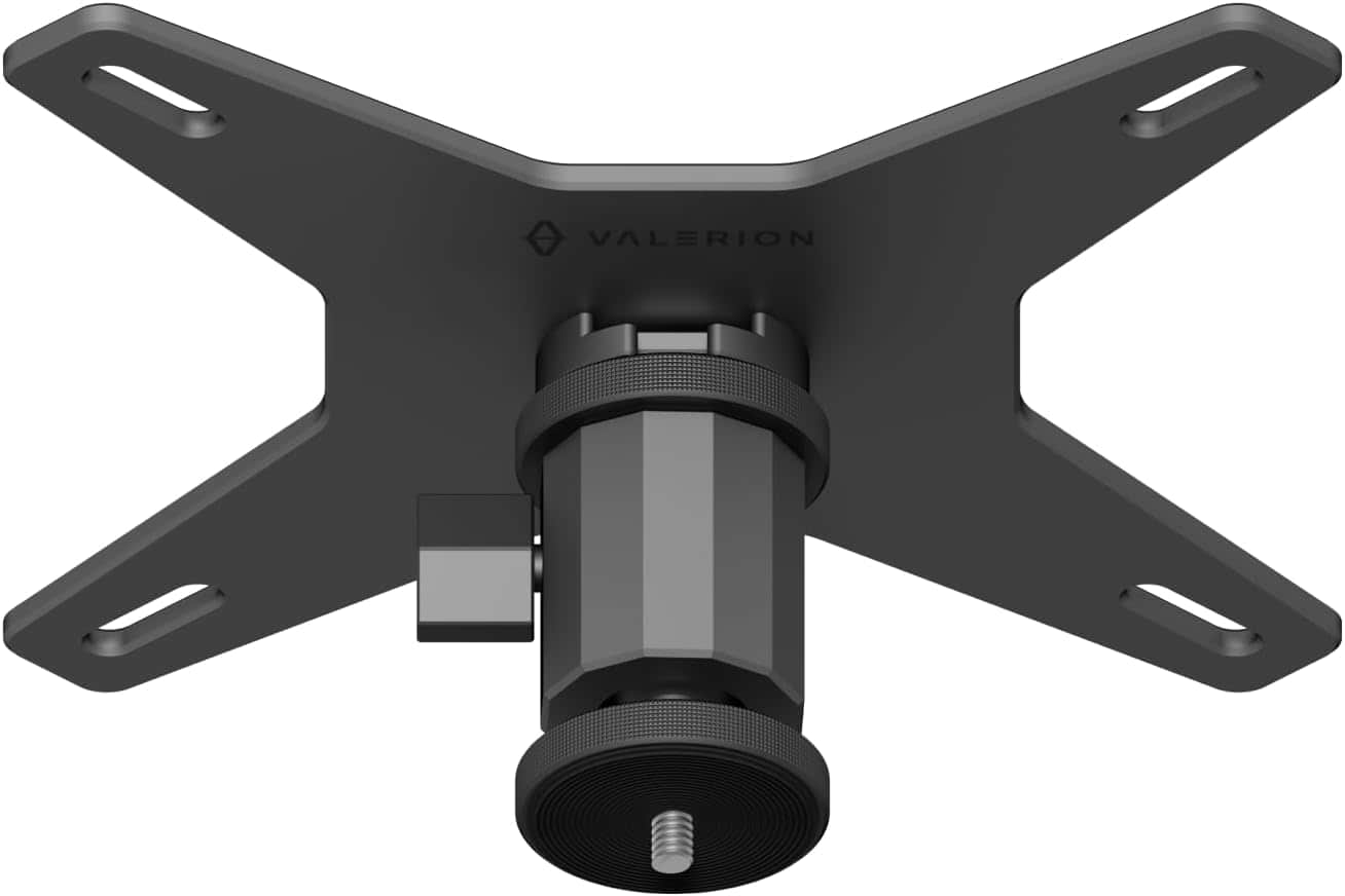 Valerion - Ceiling Mount Conversion Plate for Existing 4-Leg Mounts, No-Damage Upgrade with 360° Rotation & ±30° Tilt - Silver