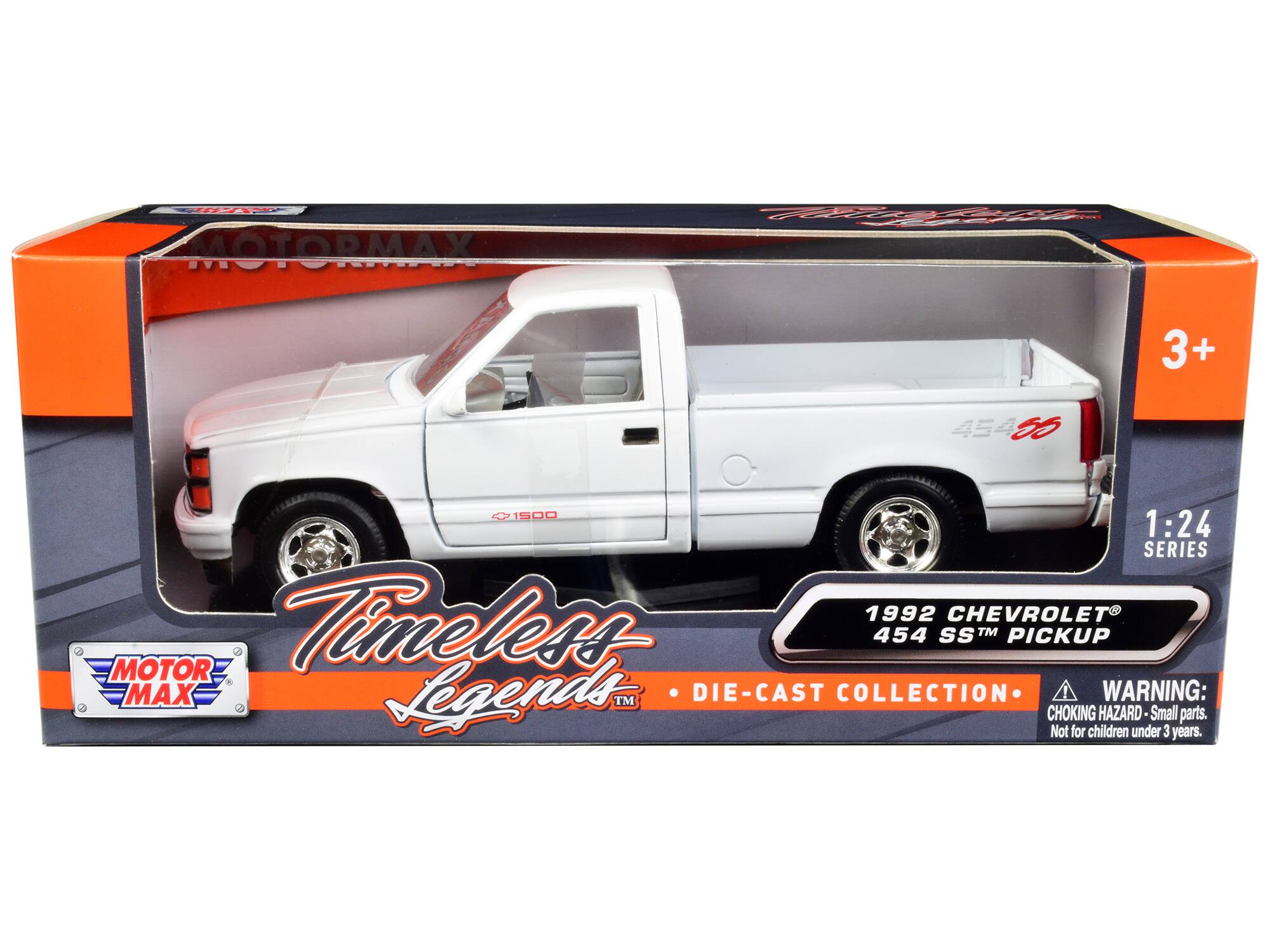 RY MOTORMAX  
1:24 SERIES  
Timeless Legends™  
1992 CHEVROLET 454 SS™ PICKUP  
MOTOR MAX DIE-CAST COLLECTION  
WARNING: CHOKING HAZARD - Small parts. Not for children under 3 years.