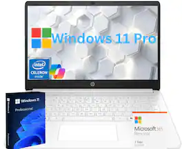 HP - 14'' Laptop-Intel N4500 Processor-16GB Memory-64GB eMMC-Windows 11 Pro - White