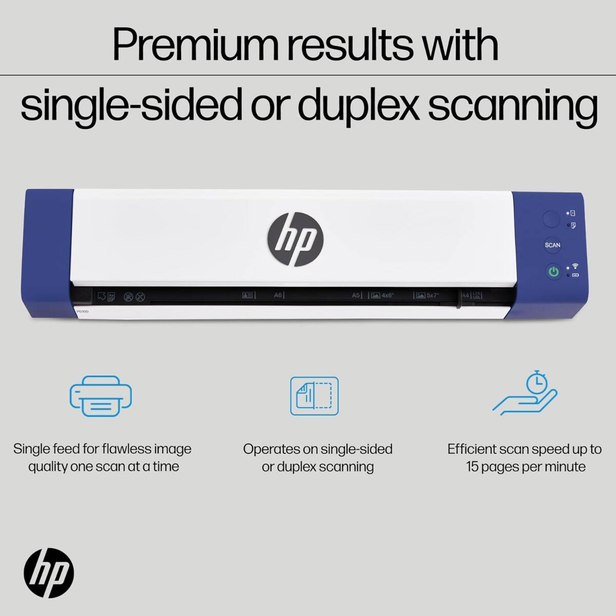 Premium results with single-sided or duplex scanning

- Single feed for flawless image quality one scan at a time
- Operates on single-sided or duplex scanning
- Efficient scan speed up to 15 pages per minute
