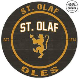 Jardine - St. Olaf Oles 20'' x 20'' Indoor/Outdoor Team Color Circle Sign - Black