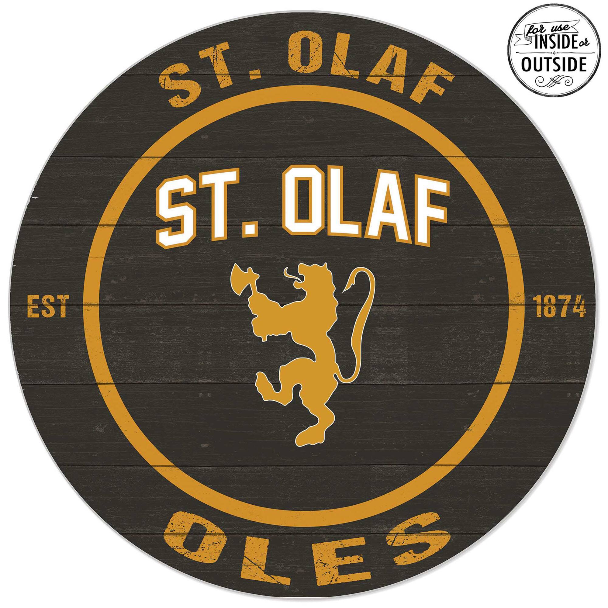 St. Olaf Oles 20'' x 20'' Indoor/Outdoor Team Color Circle Sign