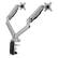 Alt View 1. Office Star Products - Double Monitor Arm 17"-30" - Silver.