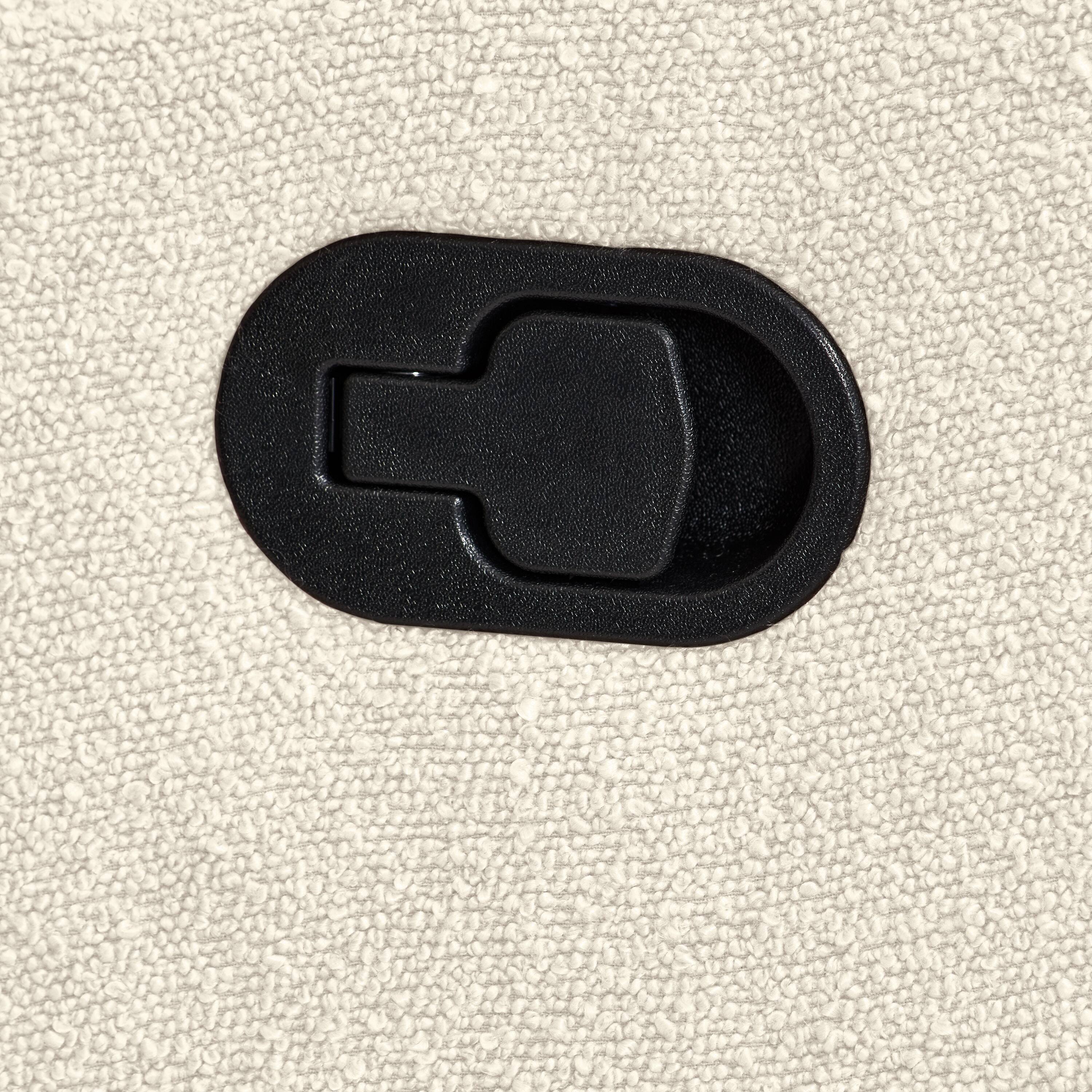 Alt View 6. CorLiving - Caillie Ultimate Comfort Boucle Upholstered Swivel Recliner Glider Chair - Cream.