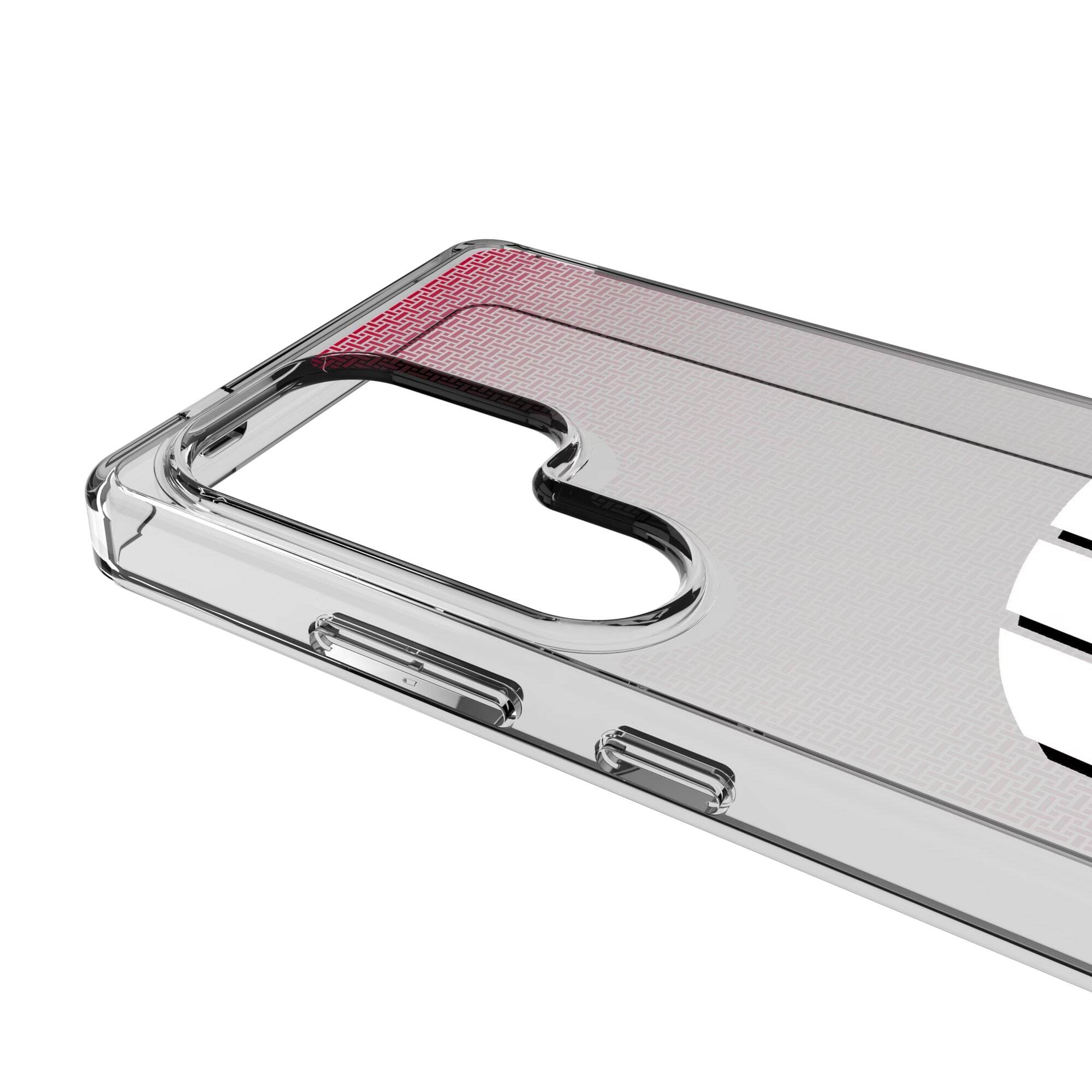 Alt View 2. Keyscaper - Wisconsin Badgers Linen Logo Galaxy Clear Case - S25 - Multicolor.