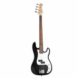 Costway - Full Size 4 String Electric Bass Guitar with Strap Guitar Bag Amp Cord - Black