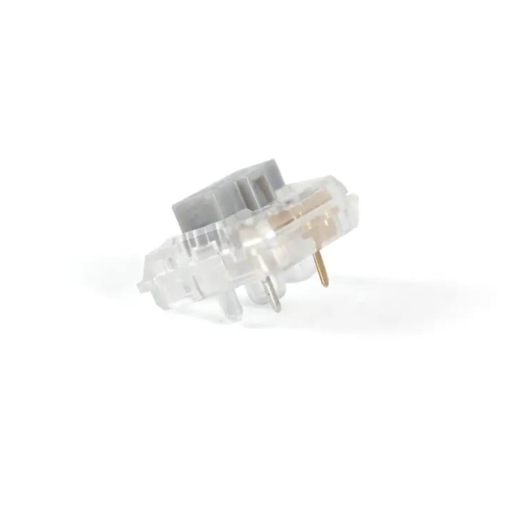 Front. Pro Link Techs - Silver Crystal Low Profile Stem Switches - White.