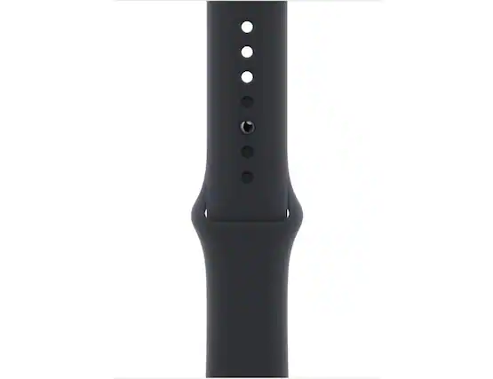 Front. Apple - Apple Watch Sport Band Graphite Stainless Steel Pin - Midnight - Black.