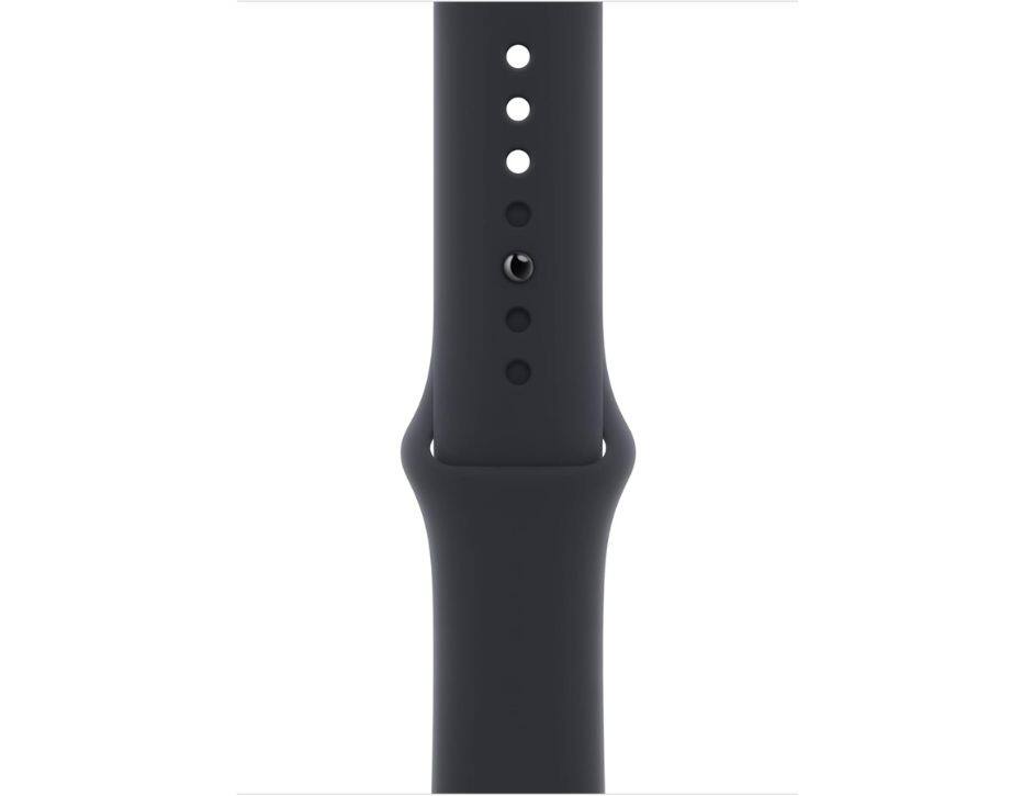 Front. Apple - Apple Watch Sport Band Graphite Stainless Steel Pin - Midnight - Black.
