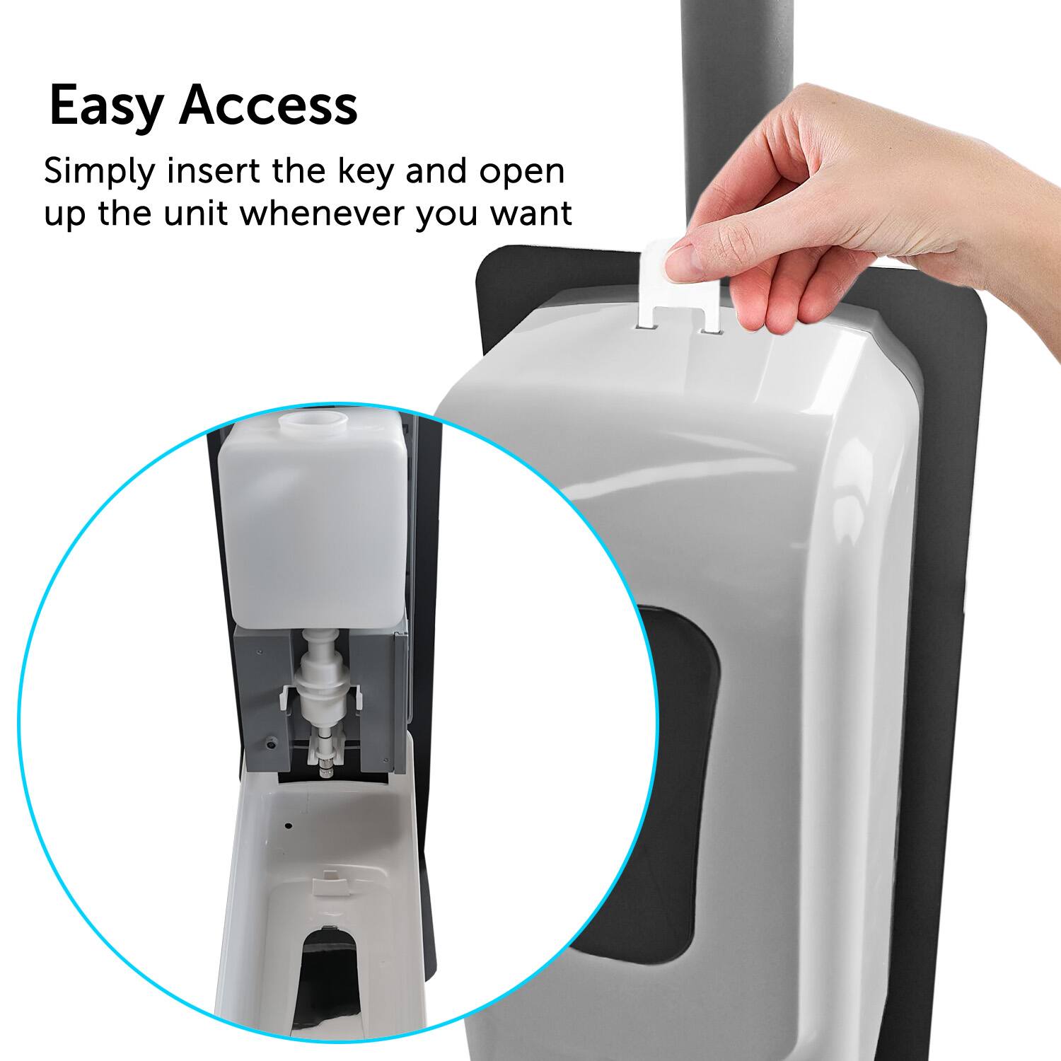 Easy Access
Simply insert the key and open up the unit whenever you want