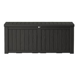 Chic Crate - Hurricane-Proof 120-Gal Deck Box - HDPE w/ Lock - Black