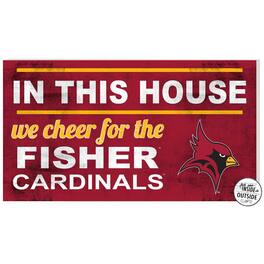 Jardine - St. John Fisher Cardinals 11" x 20" Indoor/Outdoor In This House Sign - Navy