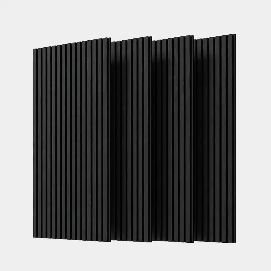 Boyel Living 4 Pack 23.62 in x 45.27 in 3D Fluted Acoustic Slat Wall ...