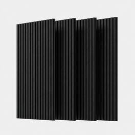 Boyel Living - 4-Pack 23.62-in x 45.27-in 3D Fluted Acoustic Slat Wall Panel - Natural