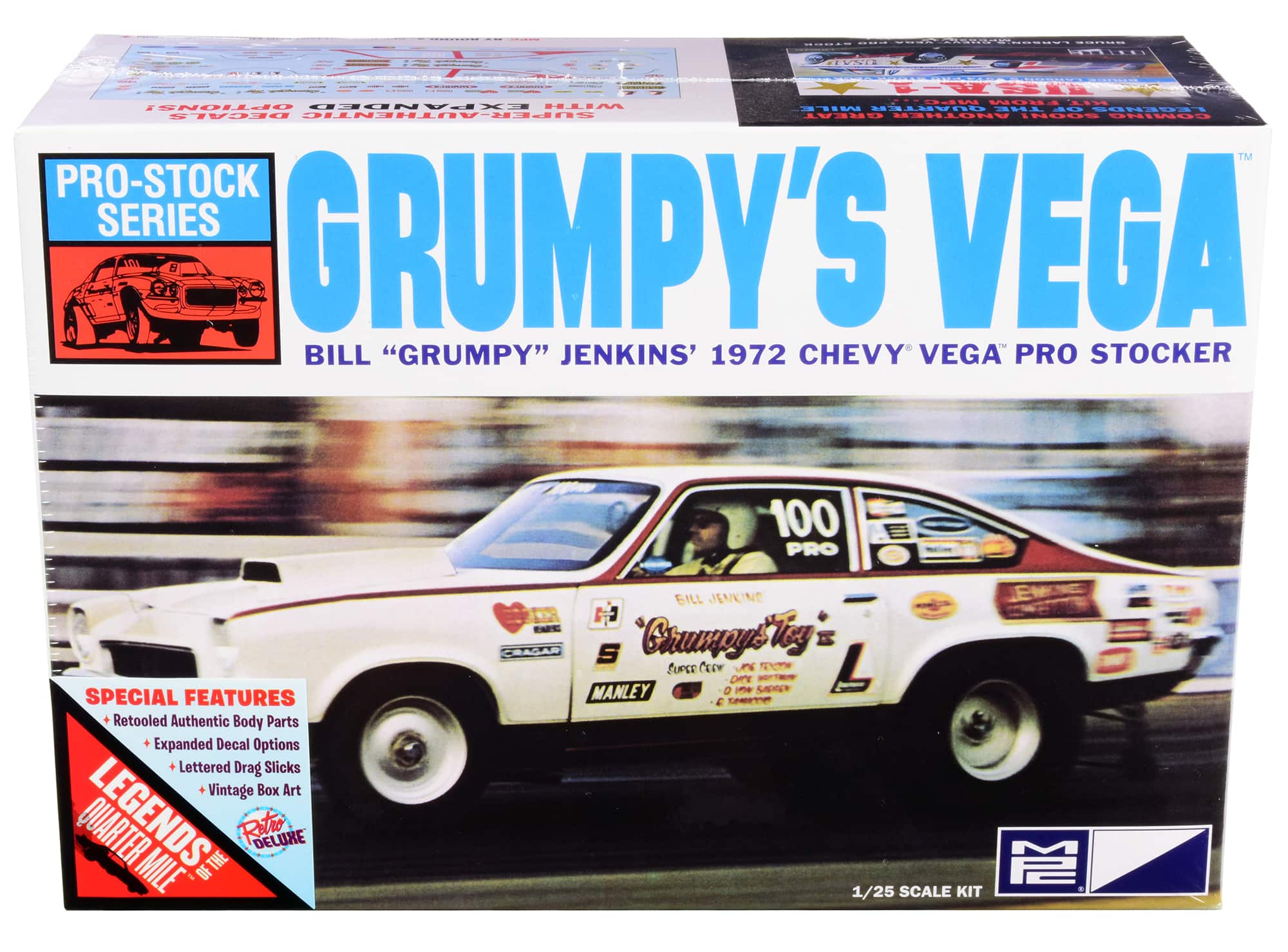 "Skill 2 Model Kit 1972 Chevrolet Vega Pro Stock Bill ""Grumpy"" Jenkins' ""Legends of the Quarter Mile"" 1/25 Model by MPC" price history on PriceWatchPro