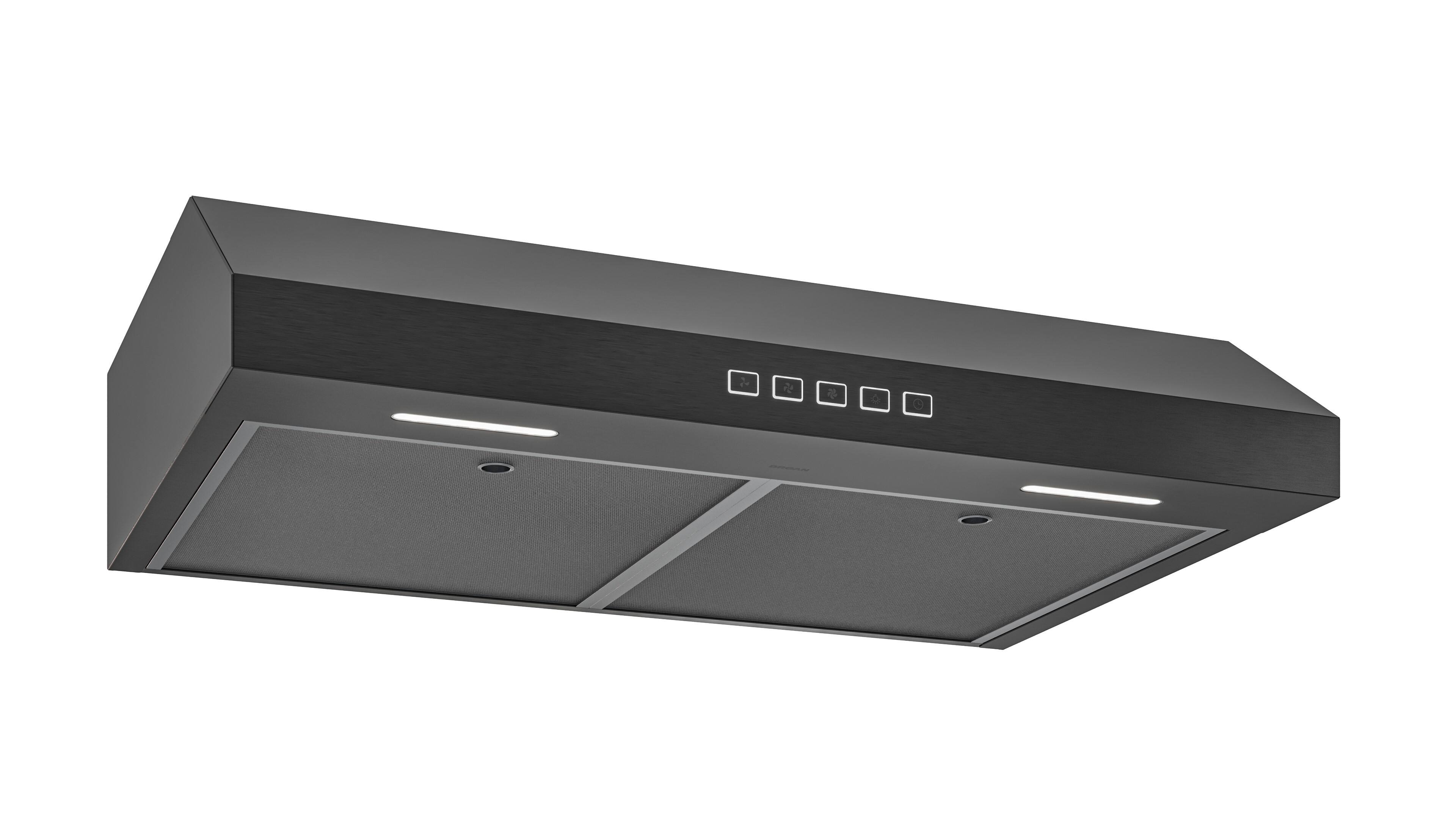 Alt View 2. Broan - Broan-NuTone 30-Inch Under Cabinet Range Hood, ENERGY STAR, 350 Max Blower CFM - Black.
