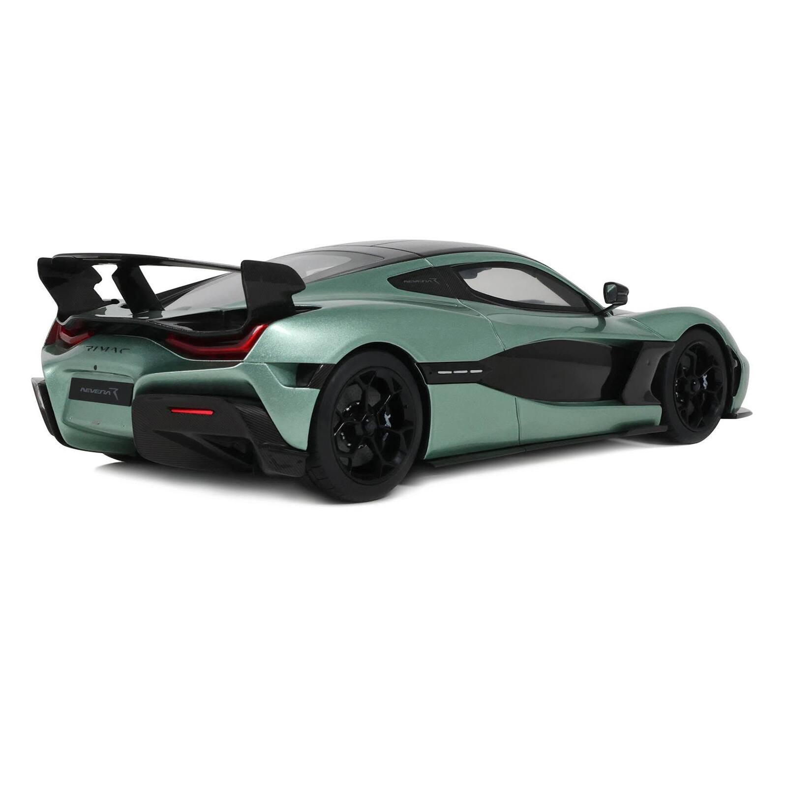 Alt View 4. GT Spirit - 2024 Rimac Nevera R Green Metallic with Black Top 1/18 Model Car by GT Spirit.