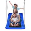Front. Costway - Costway 700lb Giant 60" Platform Tree Swing for Kids and Adults - Blue.