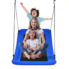 Costway - 700lb Giant 60" Platform Tree Swing for Kids and Adults - Blue