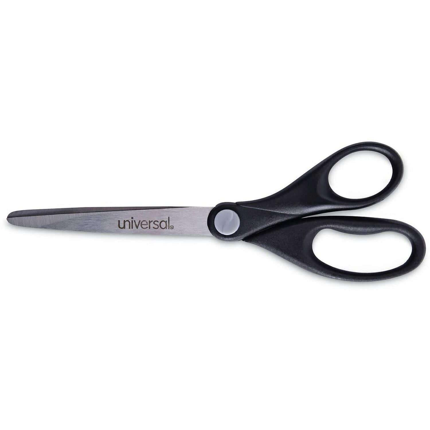 Universal - Scissors 3" Cut Straight Pointed Tip Black 1 Each - Stainless Steel