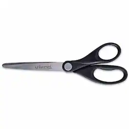 Universal - Scissors 3" Cut Straight Pointed Tip Black 1 Each - Stainless Steel