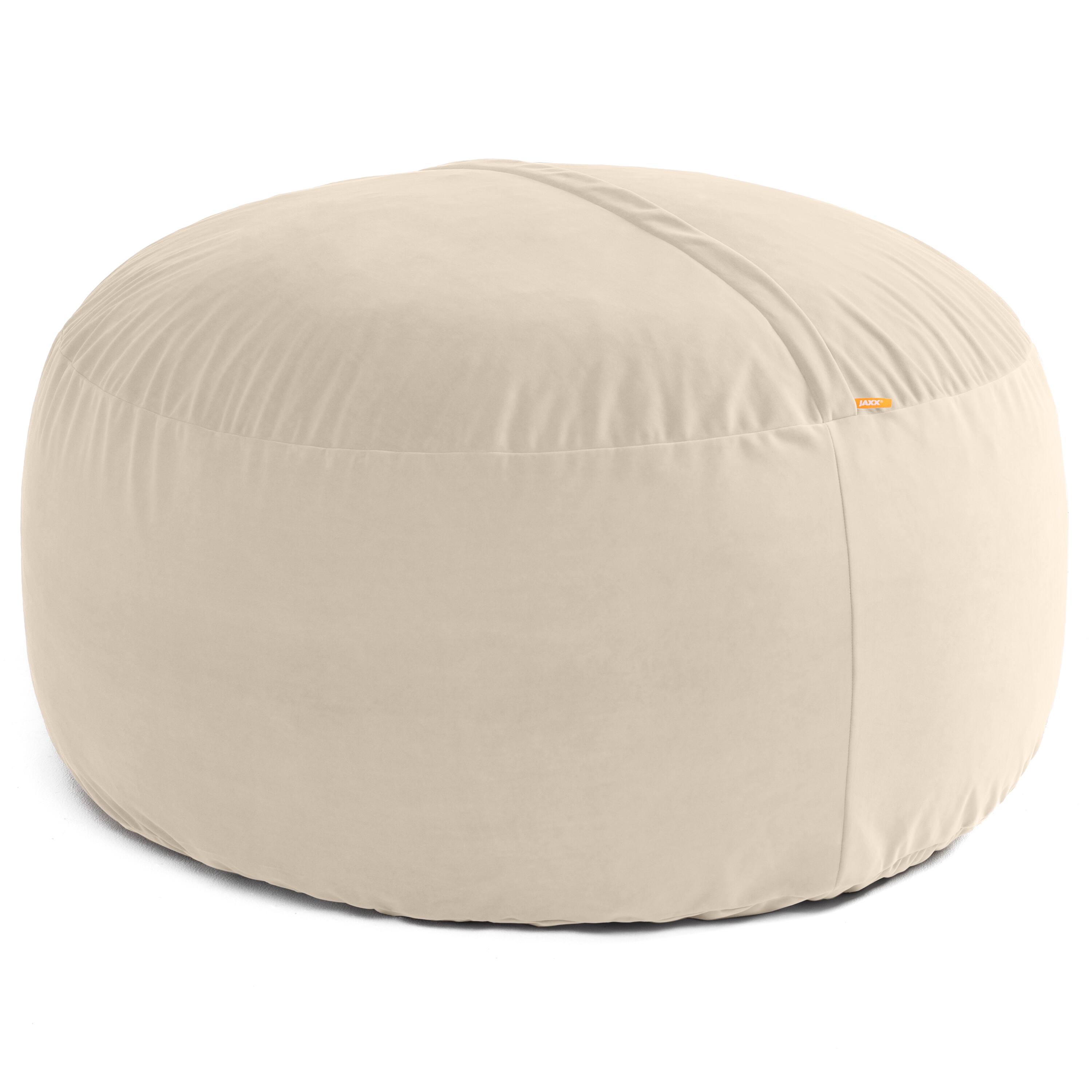 Jaxx - 5 Foot Saxx - Large Round Bean Bag Chair for Adults - Lush Velvet Ivory