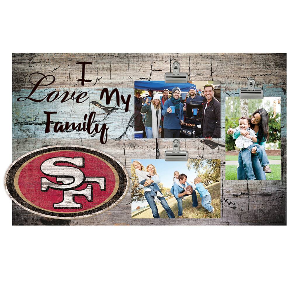San Francisco 49ers 11" x 19" I Love My Family Clip Photo Frame