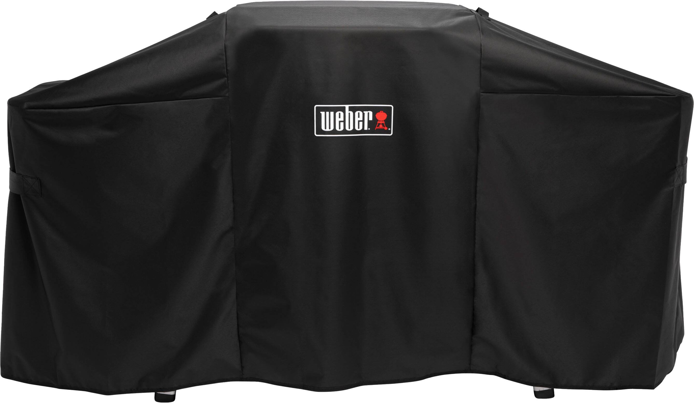 Angle. Weber - Premium Griddle Cover for Traveler 17" and 22" Portable Griddles with Expandable Stand - Black.