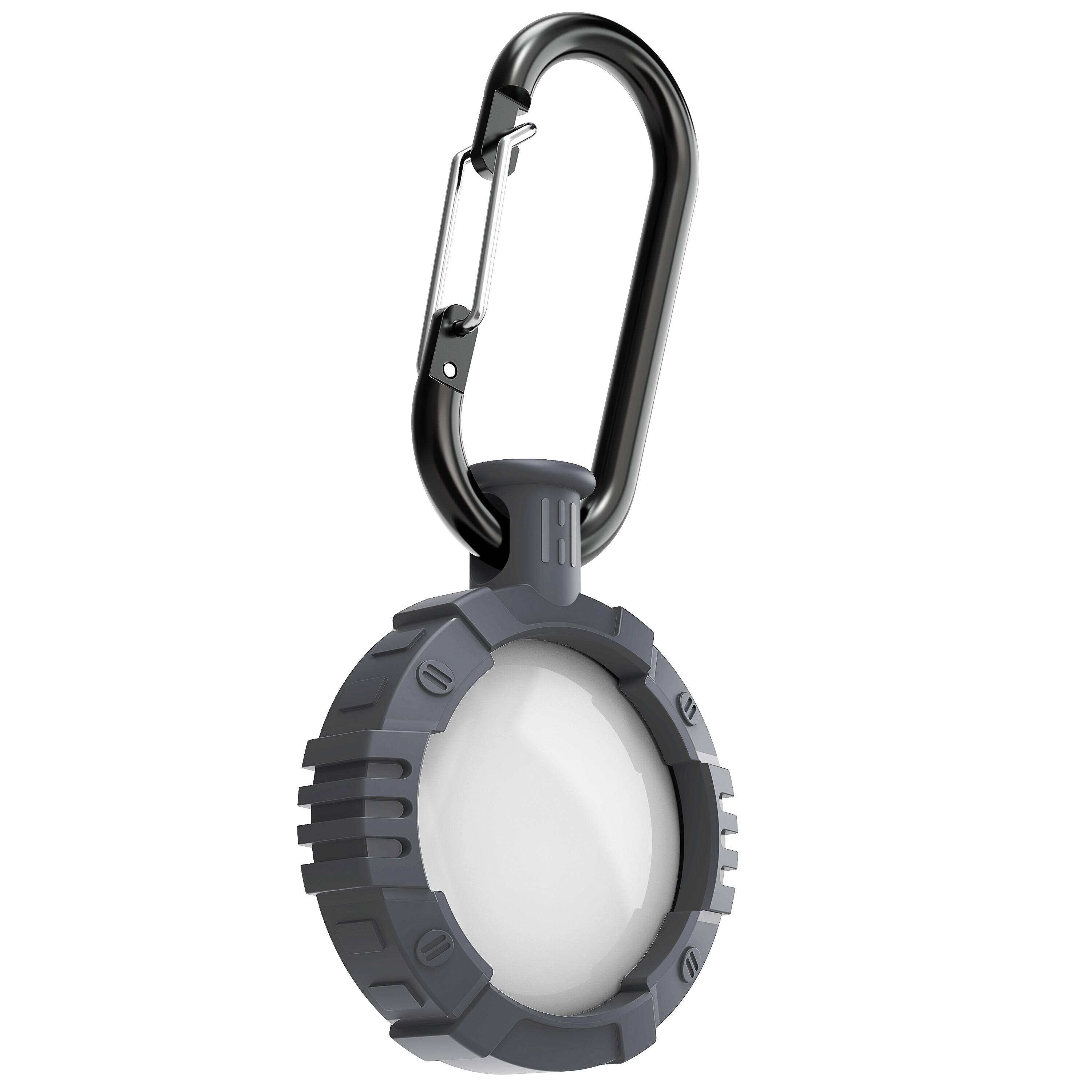 Left. Vena - For Apple AirTag Holder, AirTag Keychain Round TPU, AirTag Case Cover For Pet Dog Cat Collar Luggage , Gray - Gray.