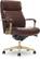 Front. La-Z-Boy - Modern Melrose Executive Office Chair with Brass Finish - Brown.
