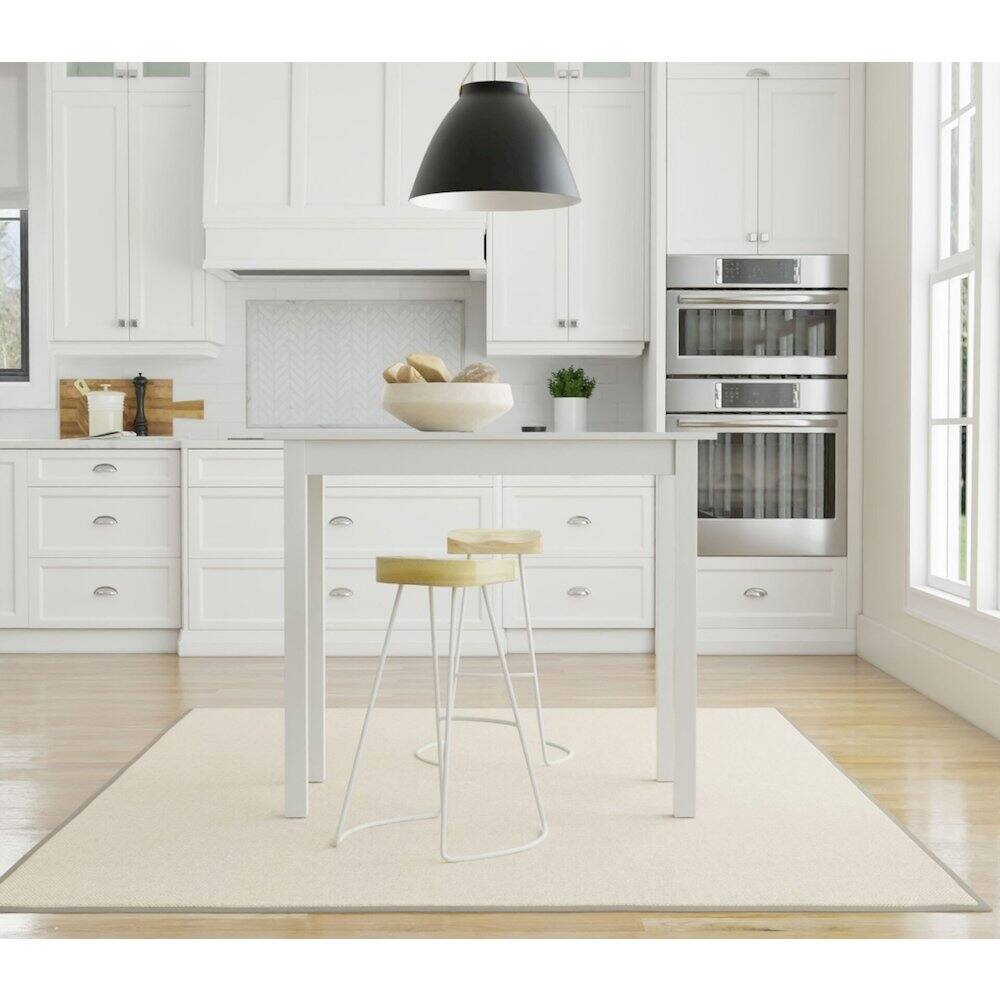Back. Carolina Chair & Table - 25" Metal Base Saddle Seat Counter Stool - Set of 2 - Natural Seat - White Base - Natural, White.