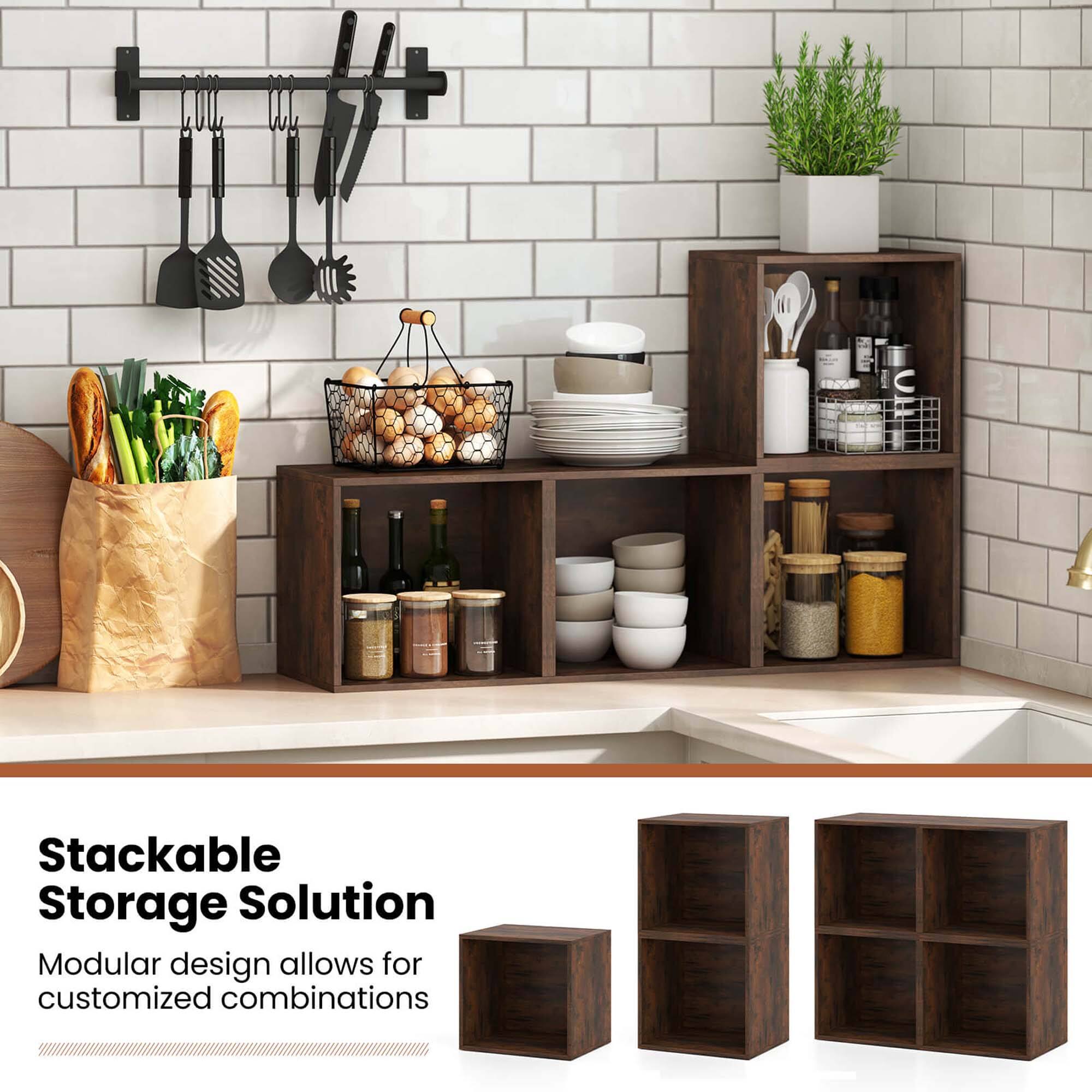 Stackable Storage Solution Modular design allows for customized combinations