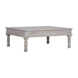 Maven Lane - Emin Handmade Heritage Wooden Rectangular Coffee Table, Finish - White
