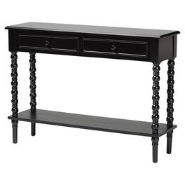 Baxton Studio - Malinda Classic Wood 2-Drawer Console Table with Spindle Legs - Black
