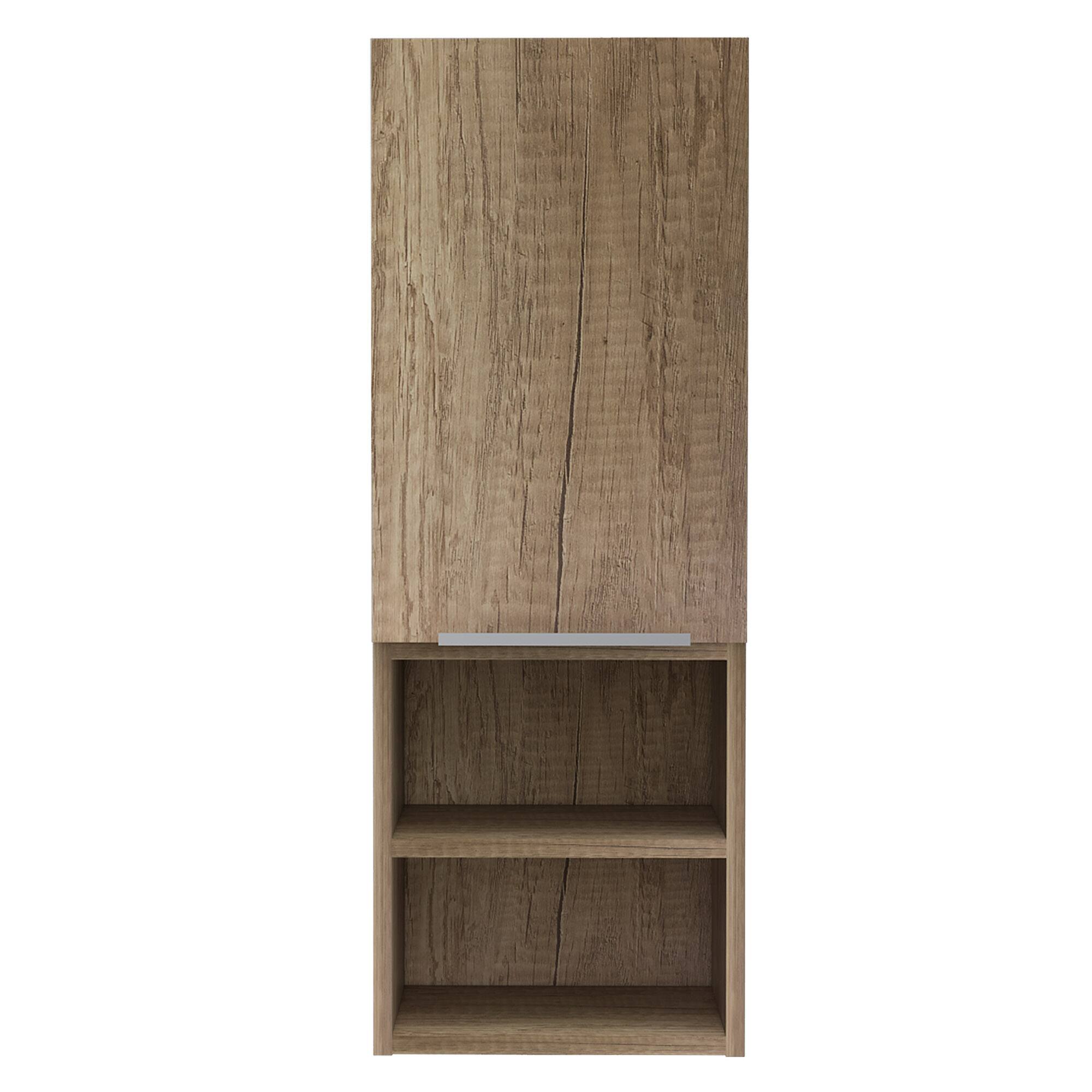 TuHome - Mila Bathroom Cabinet, Two Interior Shelves, Two External Shelves, Single Door Cabinet - Pine