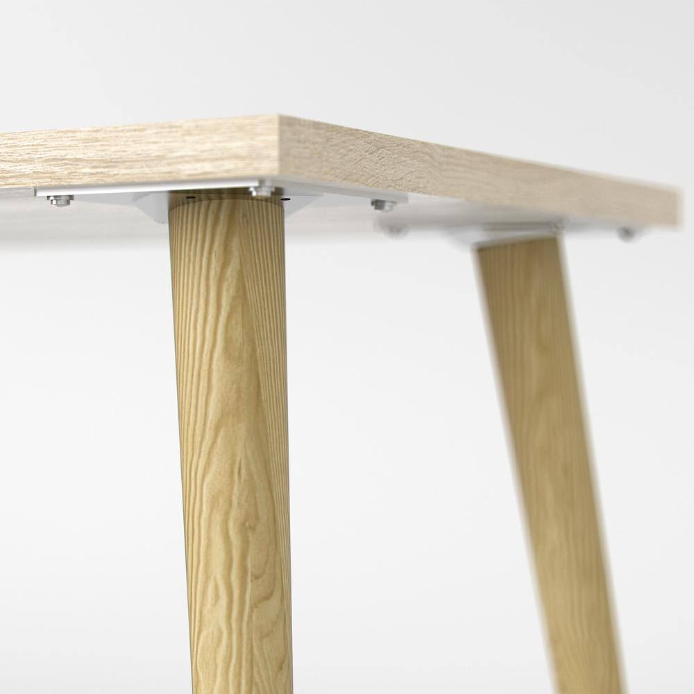 Alt View 1. Tvilum - Diana 2 Drawer, 3 Shelf Desk/Oak Structure - White.