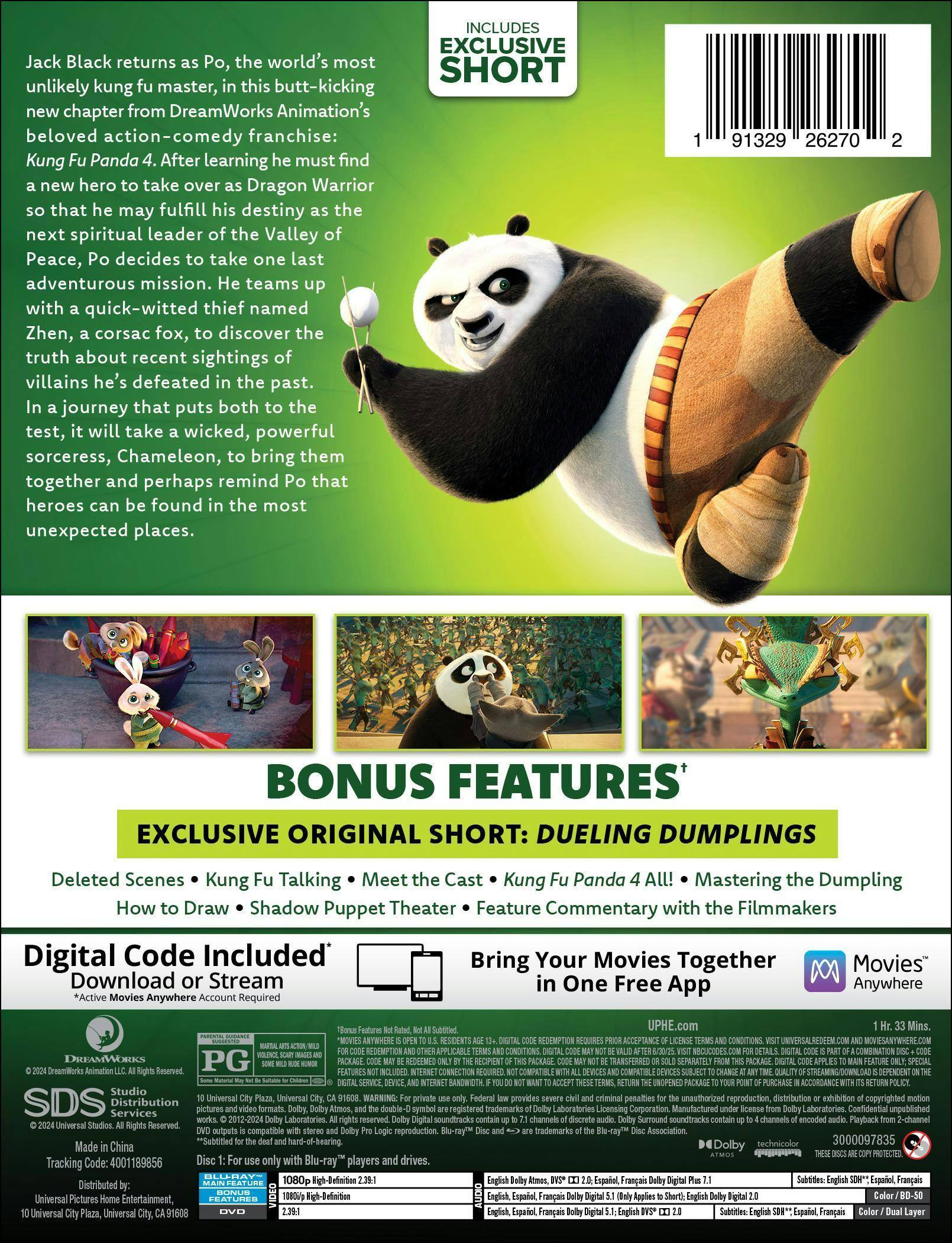 Back. Kung Fu Panda 4 - Limited Edition Gift Set [Blu-ray].