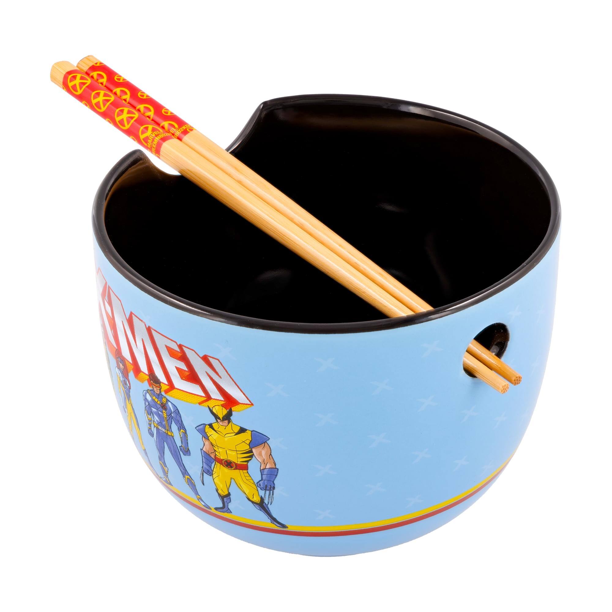 Alt View 10. Marvel - Marvel X-Men Characters 20-Ounce Ramen Bowl and Chopstick Set - Blue.