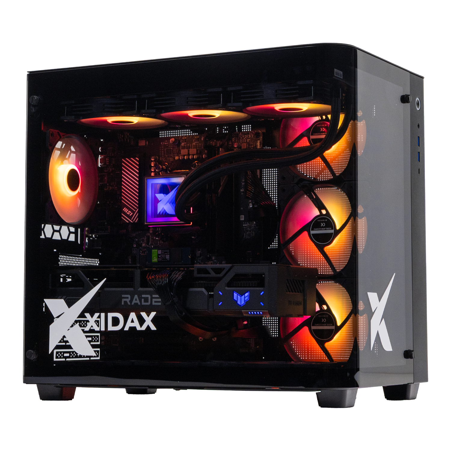 Xidax - X-6 Onami Gaming PC - AMD Ryzen 7 9800X3D, Radeon RX 9070XT 16GB, 32GB DDR5, 2TB NVMe, Window 11 Home - Black