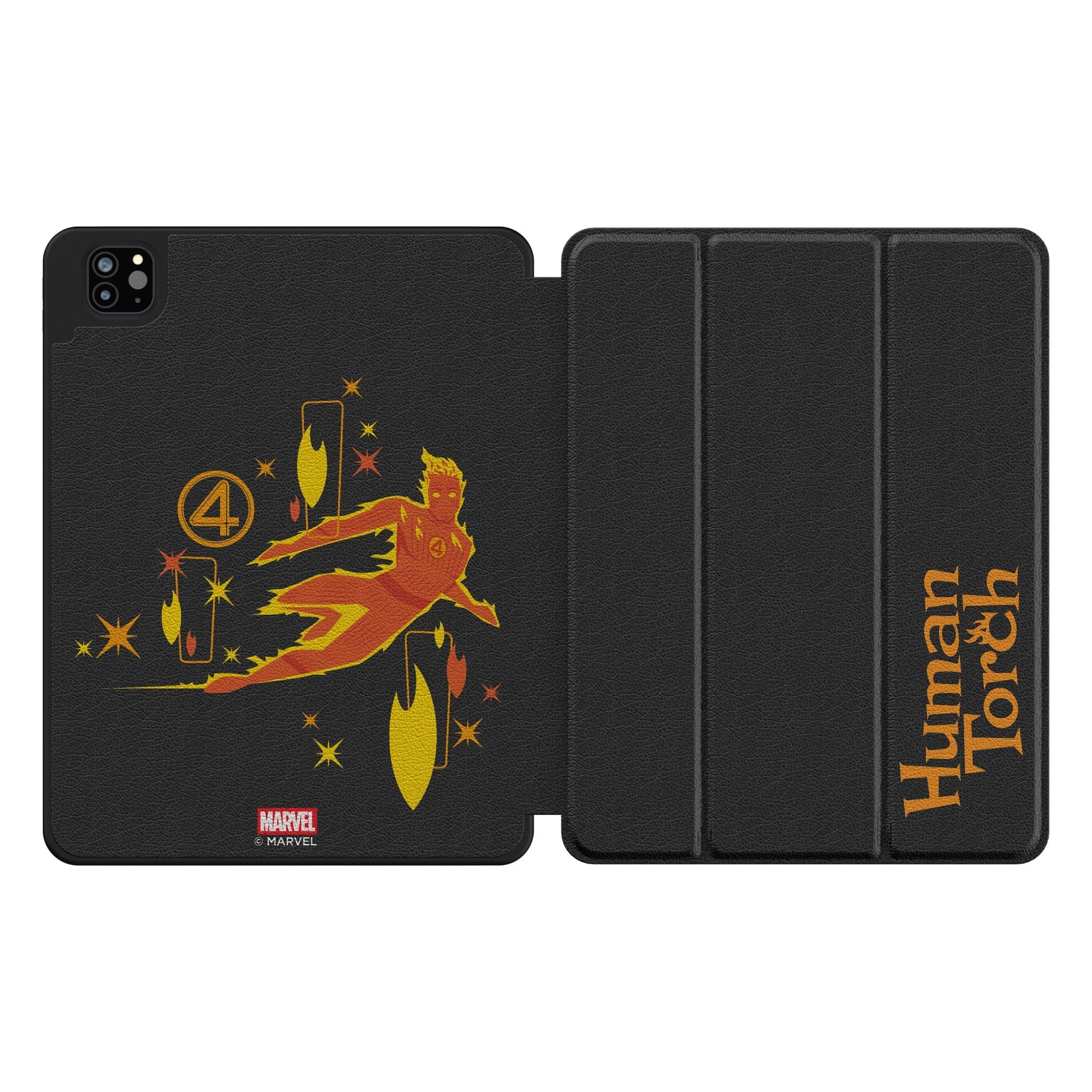 Keyscaper - Marvel Badge Tablet Case - Apple iPad Mini (6th Gen) - Human Torch
