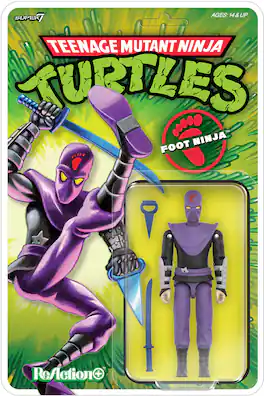 Super7 - Teenage Mutant Ninja Turtles - ReAction+ Wv1 - Foot Ninja (TMNT) - COLLECTIBLES - Multicolor